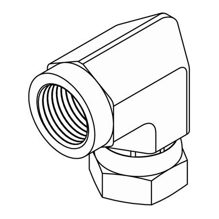 TOMPKINS Hydraulic Fitting-Steel32FP-32FPX 90 1502-32-32